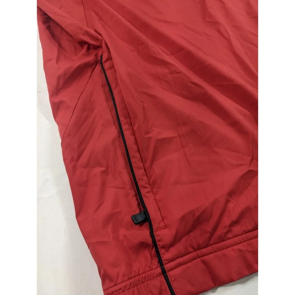 Adidas Golf Climaproof Red 1/4 Zip Short Sleeve Wind Jacket Oak Tree Golf Club L